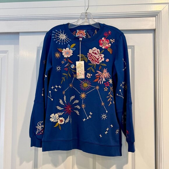 Johnny Was Celestin Side-Split Sweatshirt size XS - Picture 1 of 10